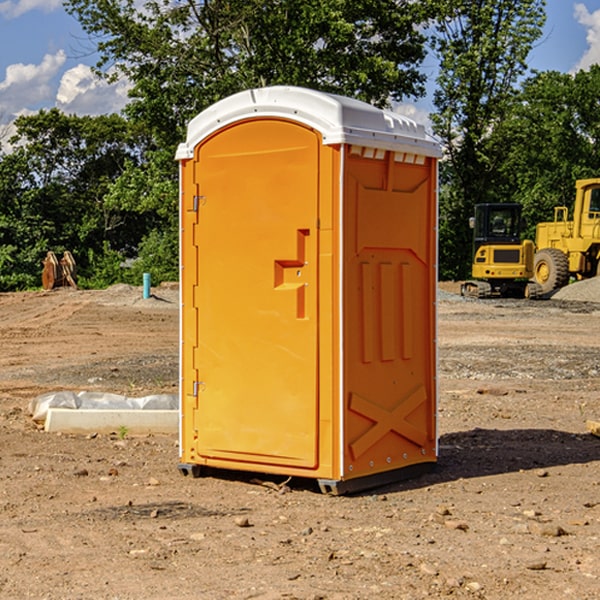 how often are the portable restrooms cleaned and serviced during a rental period in Eagle Point OR